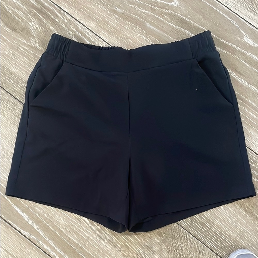 32 Degrees Black High Waist Tailored Shorts (A)